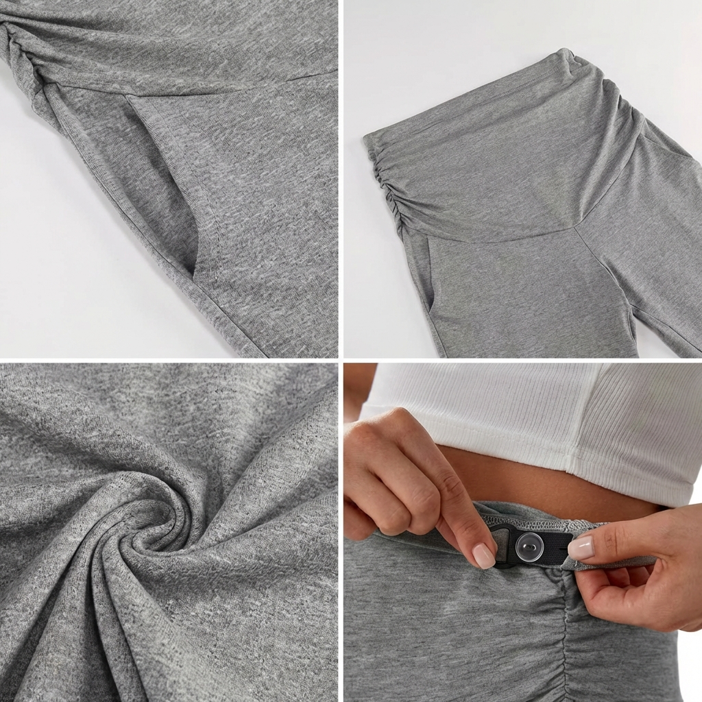 Maternity Sweatpants With Adjustable Drawstring Hem